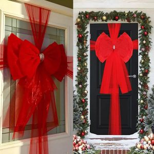 Grote strik voor kerst- en feestdecoratie | RUBYBOW