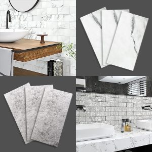 3D Zelfklevende Wandtegels - 10-Pack, Steen of Graniet | INSTATILE