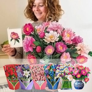 3D duurzaam boeket met wenskaart | PETALORA