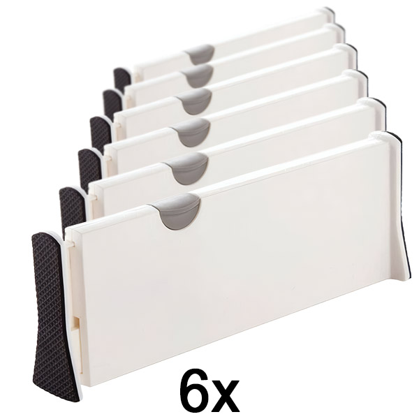 6x Verstelbare lade- & plankverdeler | DIVISERINO