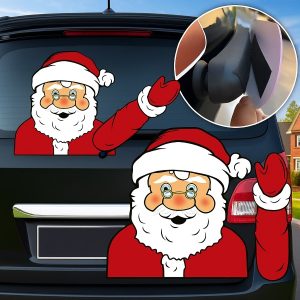 Kerstman Auto Achterwisser Sticker | SANTAWIPER