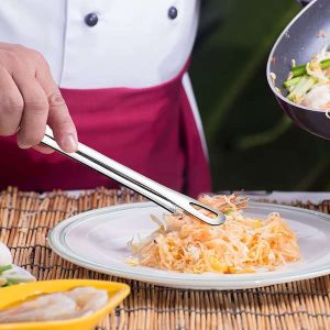 Pince pour Barbecue - 28 cm, Acier 304 Qualité Alimentaire, Sans Couture, Antidérapante | TONGPRO
